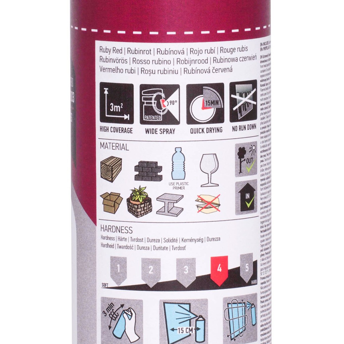 MG PRIME Sprühdose RAL 3003 Rubinrot, 400 Ml, Matt – Schnelltrocknend, Für Auto & Hobby