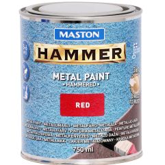 MASTON Hammer Hammered Red- efekt lak-efekt lak-3u1   750ml